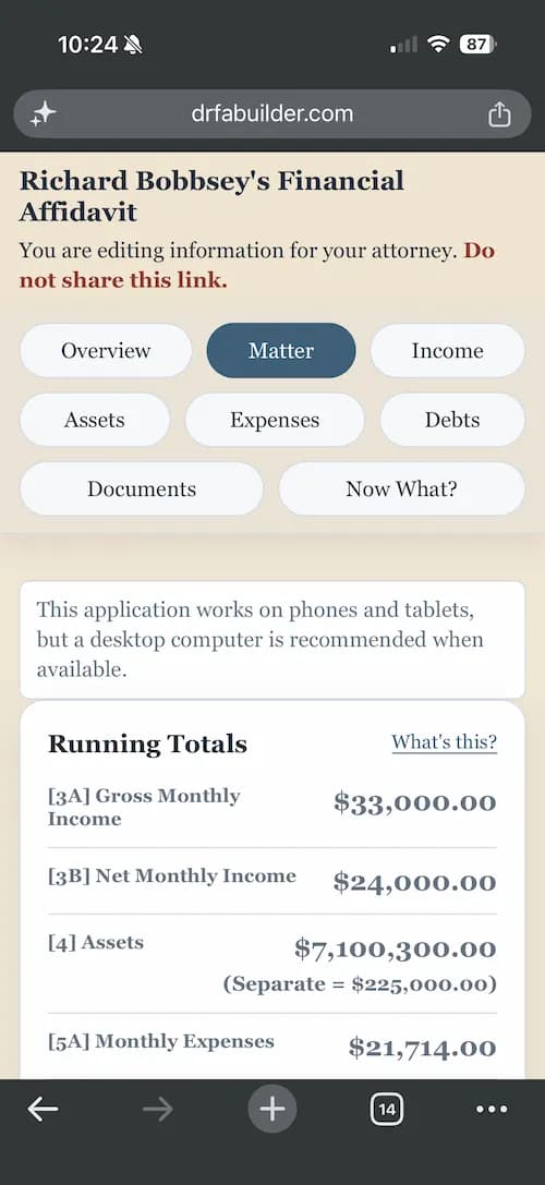 Georgia DRFA Builder client mobile workspace